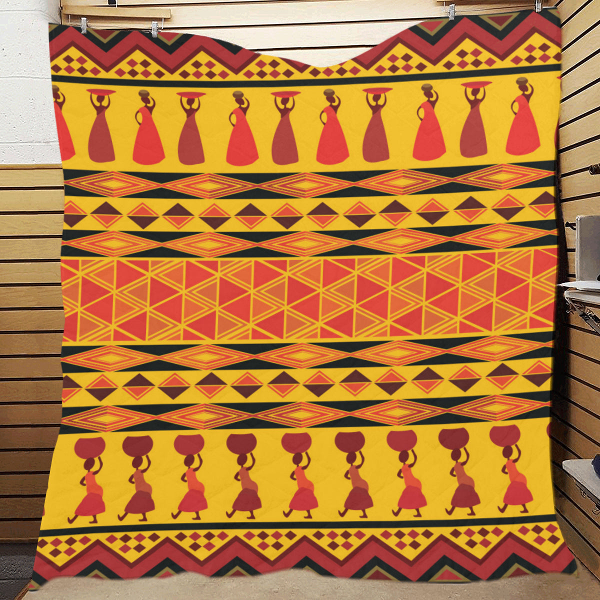 African Pattern Print Design 01 Premium Quilt