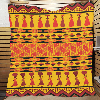 African Pattern Print Design 01 Premium Quilt