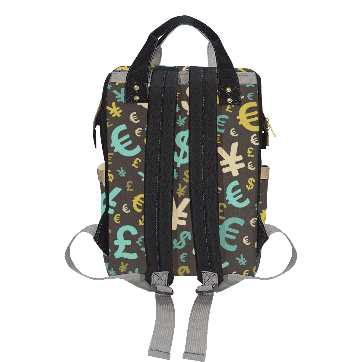 Money Pattern Print Design 01 Diaper Bag Backpack