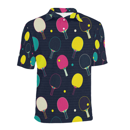 Ping Pong Pattern Print Design A04 Men Polo Shirt