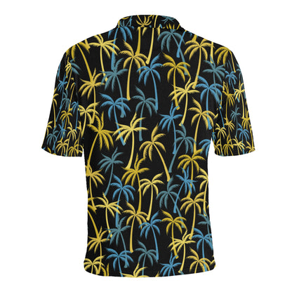 Palm Tree Pattern Men Polo Shirt