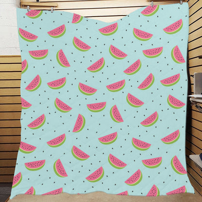 Watermelon Pattern Print Design WM06 Premium Quilt