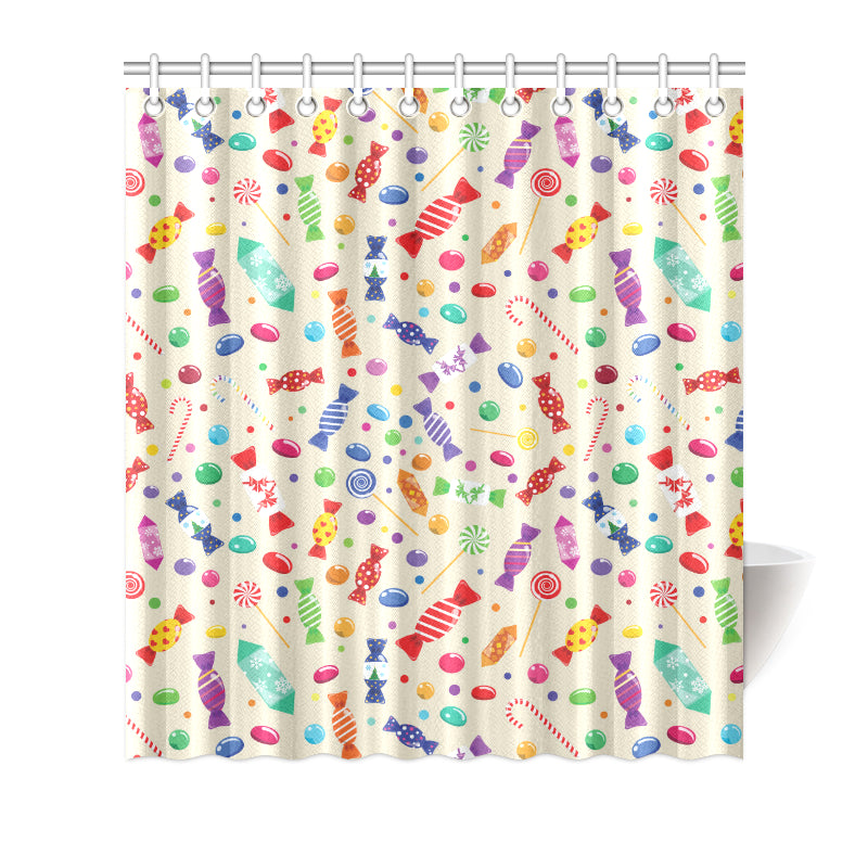 Candy Pattern Print Design 04 Shower Curtain