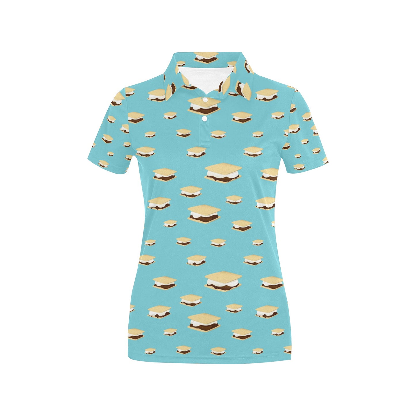 S_Mores Print Design LKS302 Women's Polo Shirt