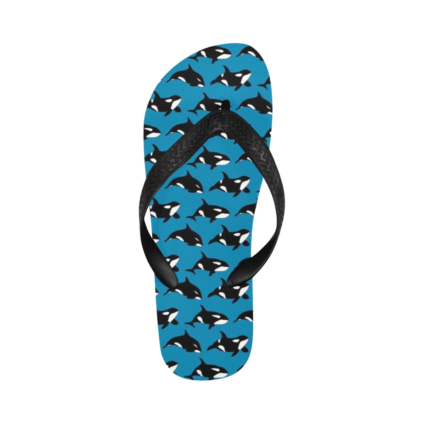Whale Print Design LKS304 Flip Flops