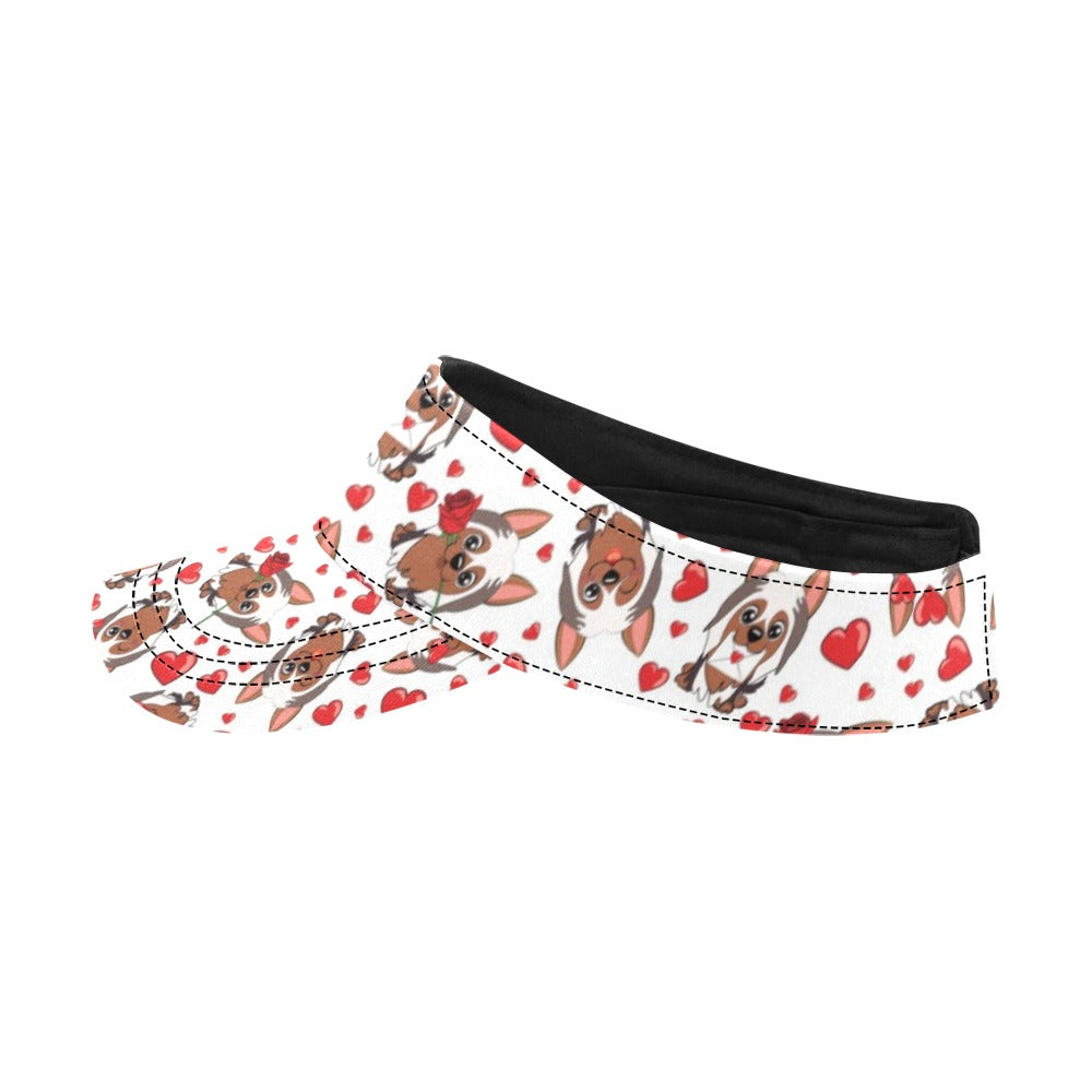 Silky Terriers Heart Print Design LKS302 Unisex Sun Visor