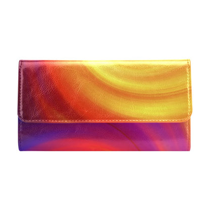 Vortex Twist Swirl Flame Themed Women's Trifold Wallet