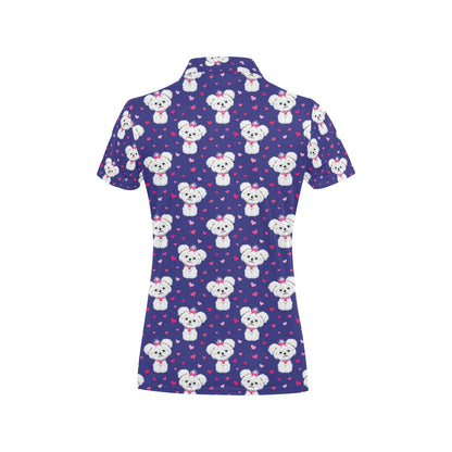 Maltese Pattern Print Design 02 Women's Polo Shirt