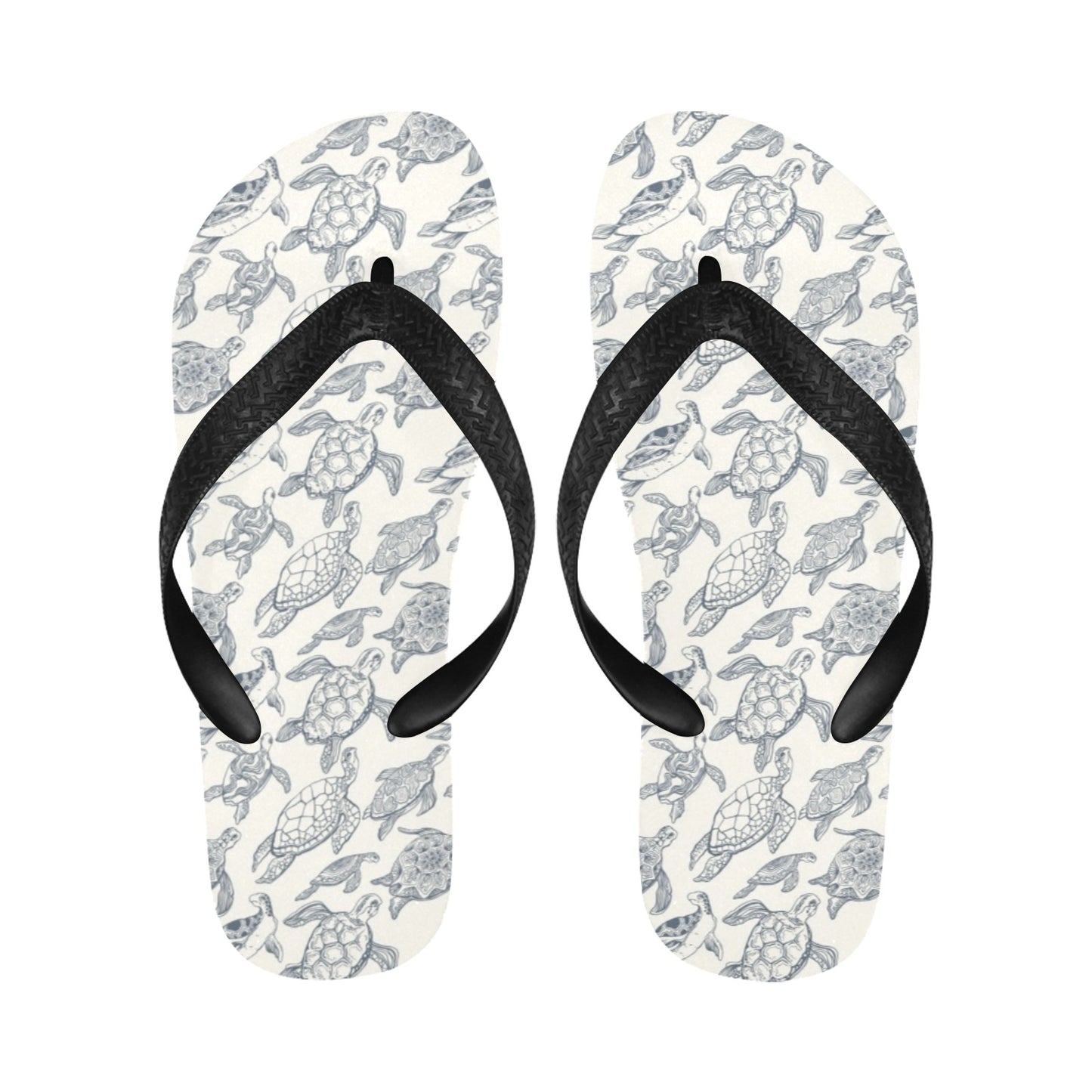 Sea Turtle Print Design LKS304 Flip Flops