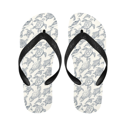 Sea Turtle Print Design LKS304 Flip Flops
