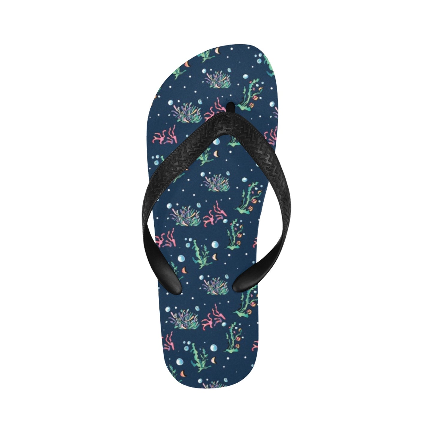 Seaweed Print Design LKS306 Flip Flops