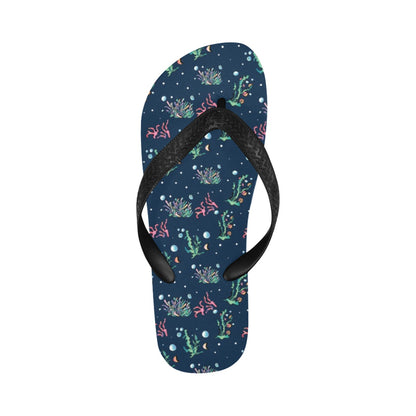 Seaweed Print Design LKS306 Flip Flops