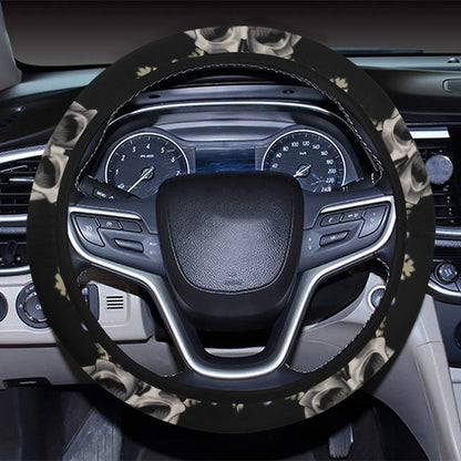 Skull King Print Design LKS3010 Steering Wheel Cover with Elastic Edge