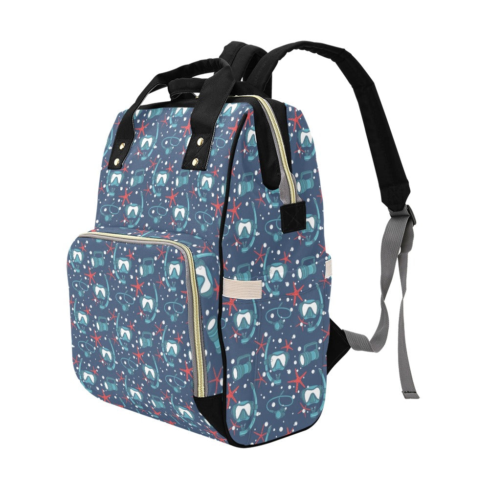 Scuba Equipment Print Design LKS302 Diaper Bag Backpack
