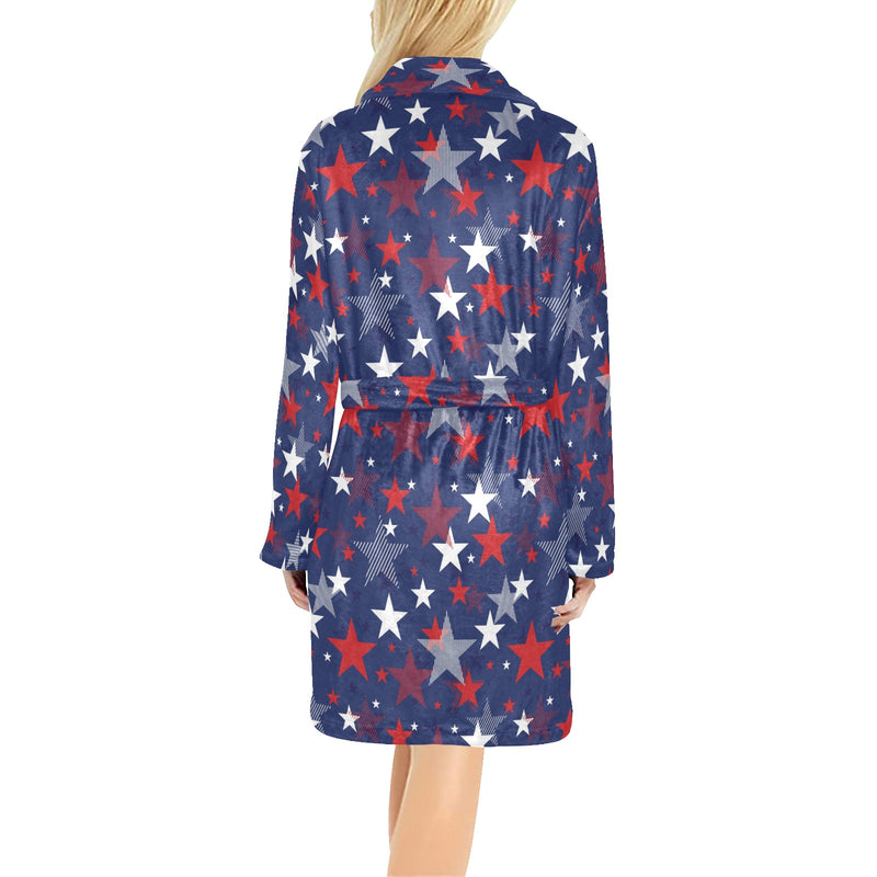 Star Print Design LKS304 Women's Fleece Robe