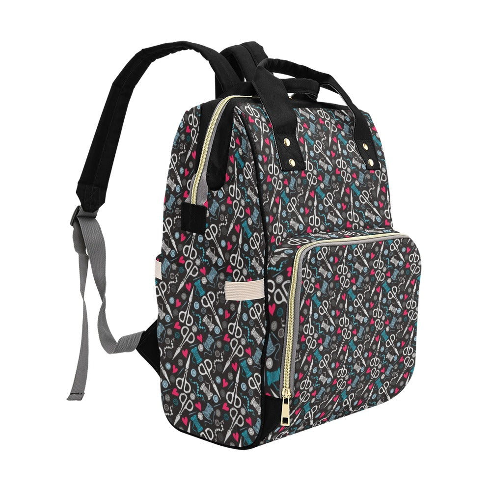 Sewing Equipment Print Design LKS305 Diaper Bag Backpack