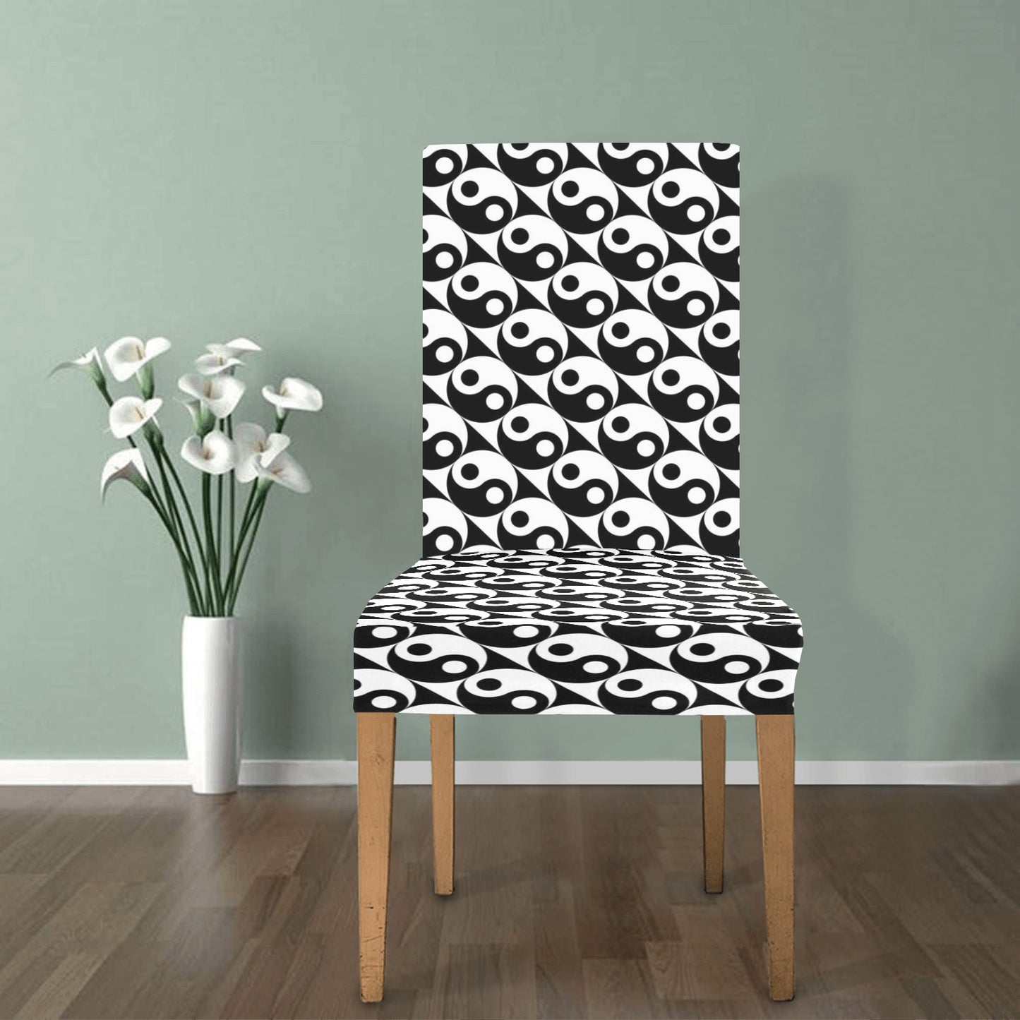 Yin Yang Print Design LKS304 Dining Chair Slipcover