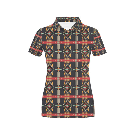 Southwest Pattern Print Design LKS303 Women's Polo Shirt