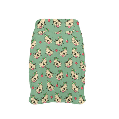 Cattle Print Design LKS402 17" Golf & Pickleball Skort with Pockets