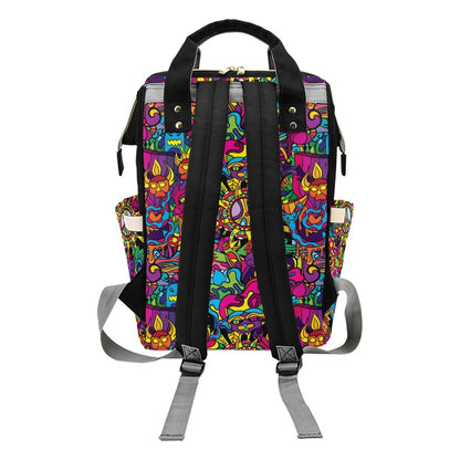 Trippy Print Design LKS304 Diaper Bag Backpack