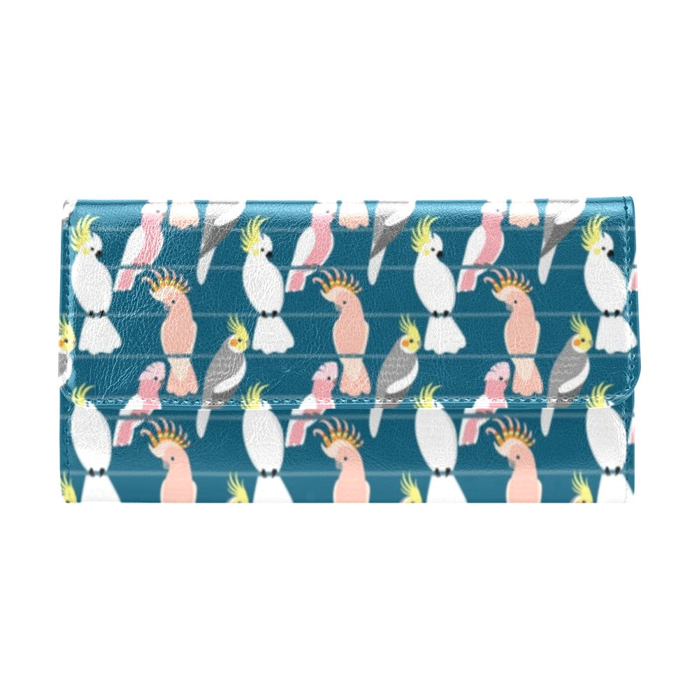 Cockatoo Print Design LKS401 Women's Trifold Wallet