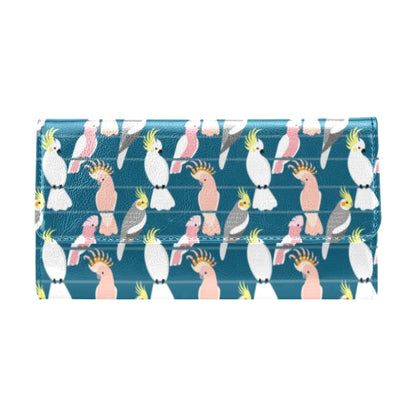 Cockatoo Print Design LKS401 Women's Trifold Wallet