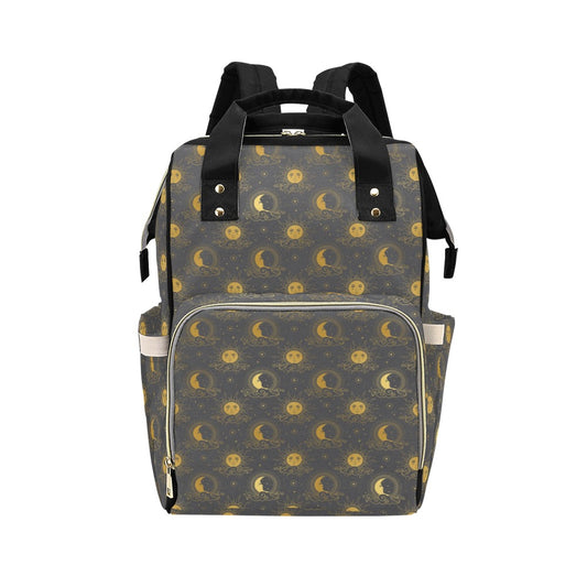 Sun Moon Print Design LKS305 Diaper Bag Backpack