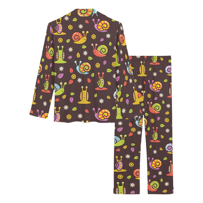 Snail Pattern Print Design 01 Women's Long Pajama Set