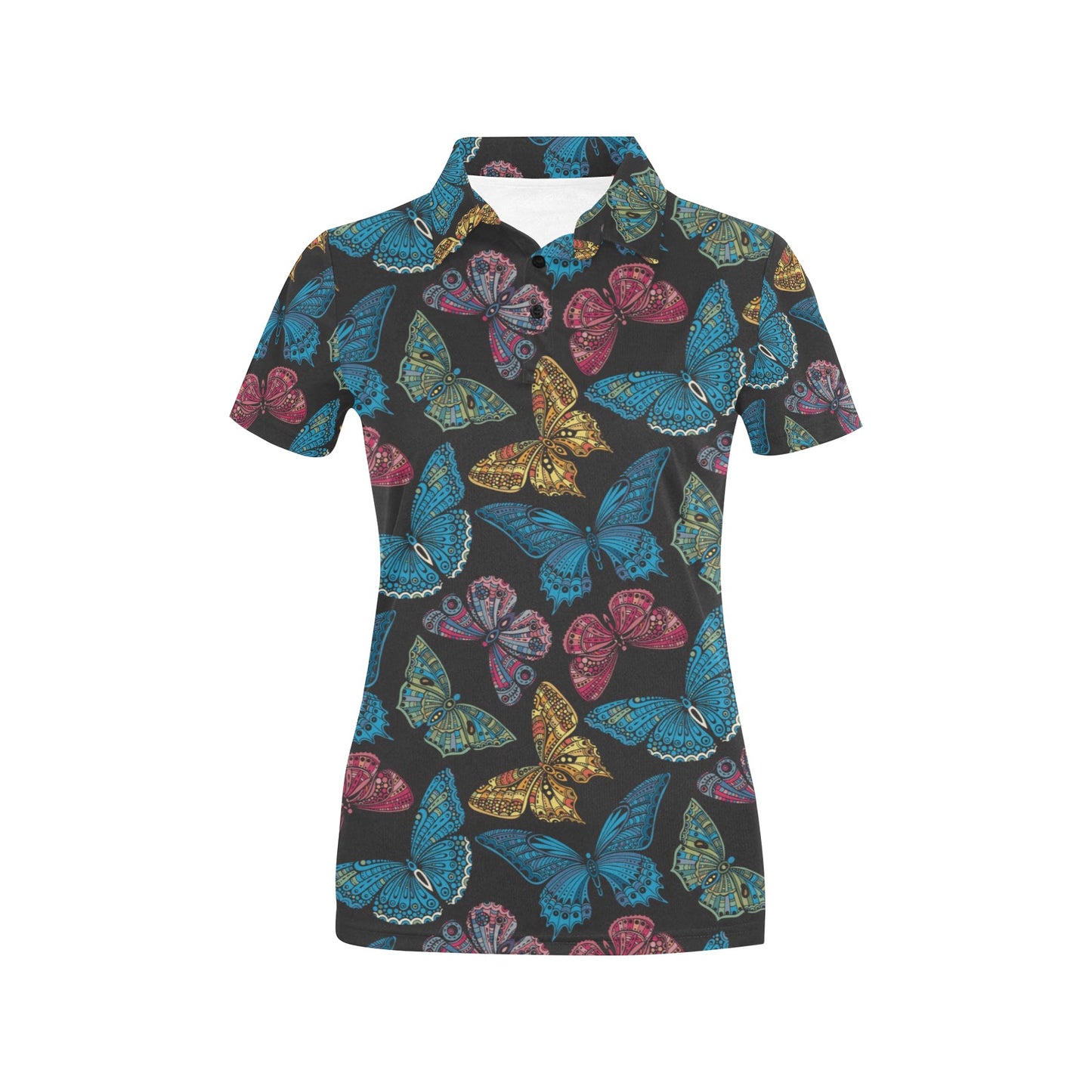Butterfly Mandala Style Women's Polo Shirt
