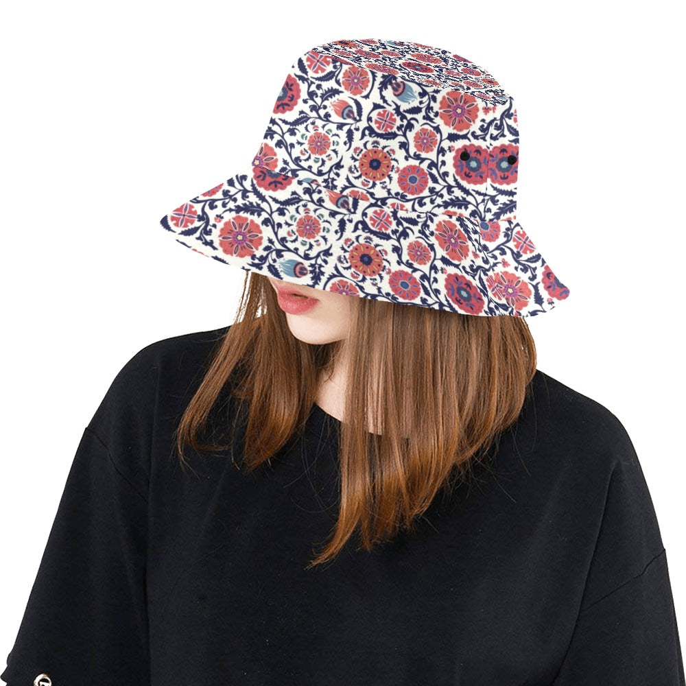 Suzani Print Design LKS304 Unisex Bucket Hat