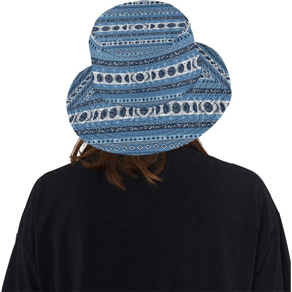 Sun Moon Pattern Print Design LKS306 Unisex Bucket Hat