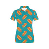 Hot Dog Pattern Print Design 03 Women's Polo Shirt