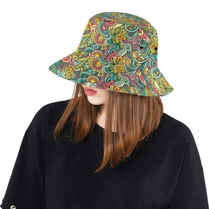 Hippie Print Design LKS302 Unisex Bucket Hat
