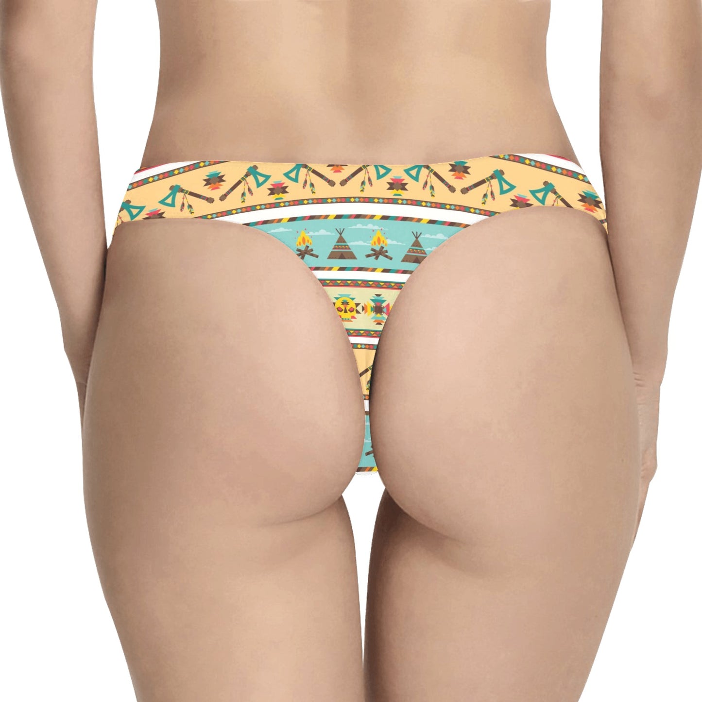 American indian Life Pattern Women's Thongs