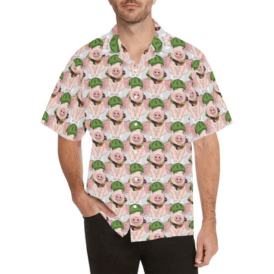 Pig Print Design LKS403 Men's Men's Hawaiian Shirt