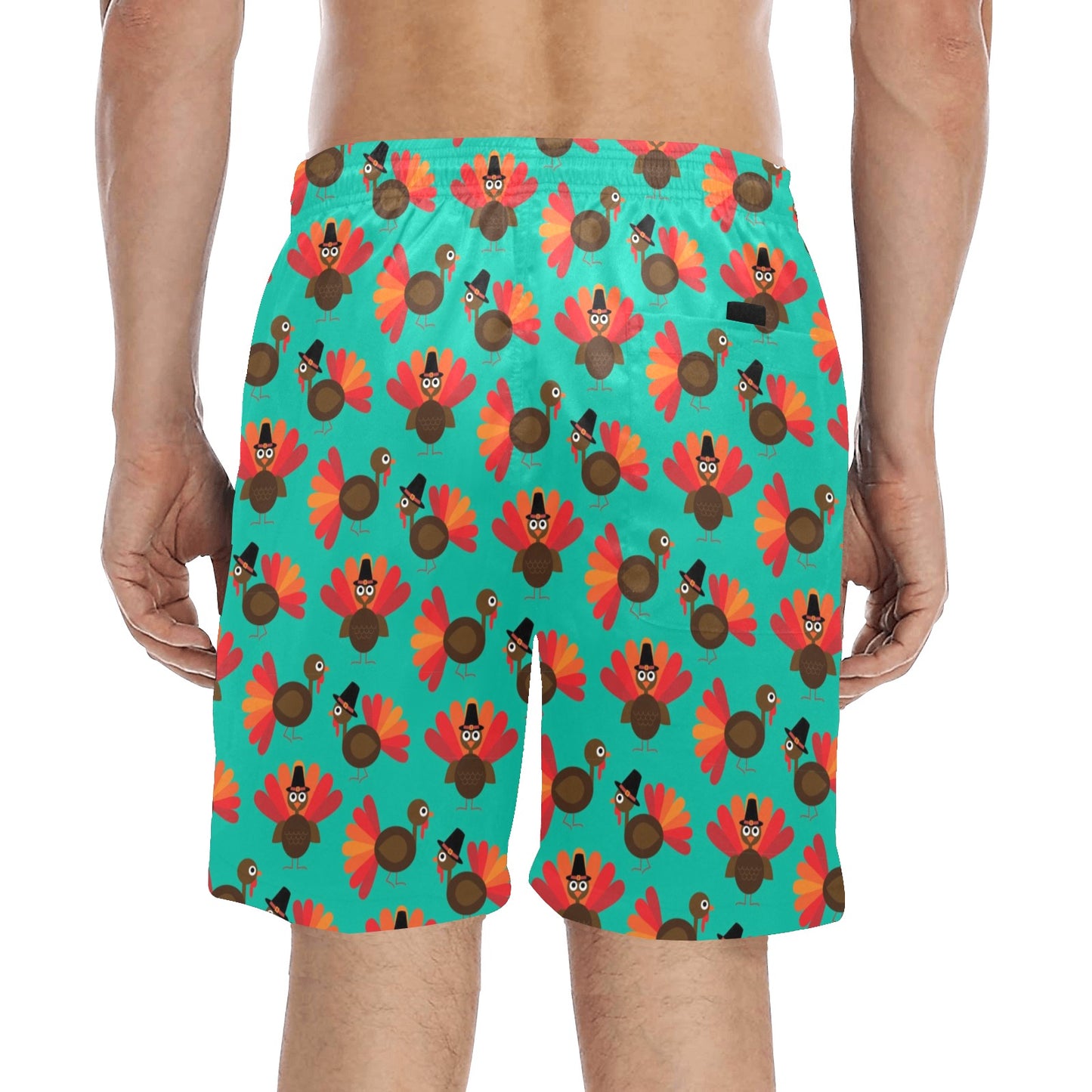 Thanksgiving Print Design LKS307 Men's Swim Trunks Beach Shorts