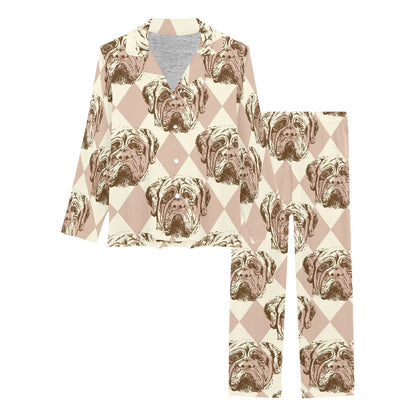 Mastiffs Pattern Print Design 01 Women's Long Pajama Set