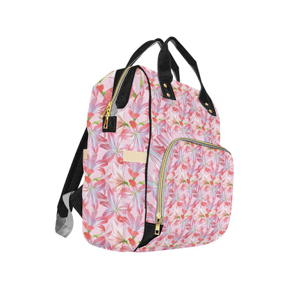 Amaryllis Pattern Print Design 02 Diaper Bag Backpack