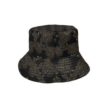 Dahlia Pattern Print Design DH04 Unisex Bucket Hat