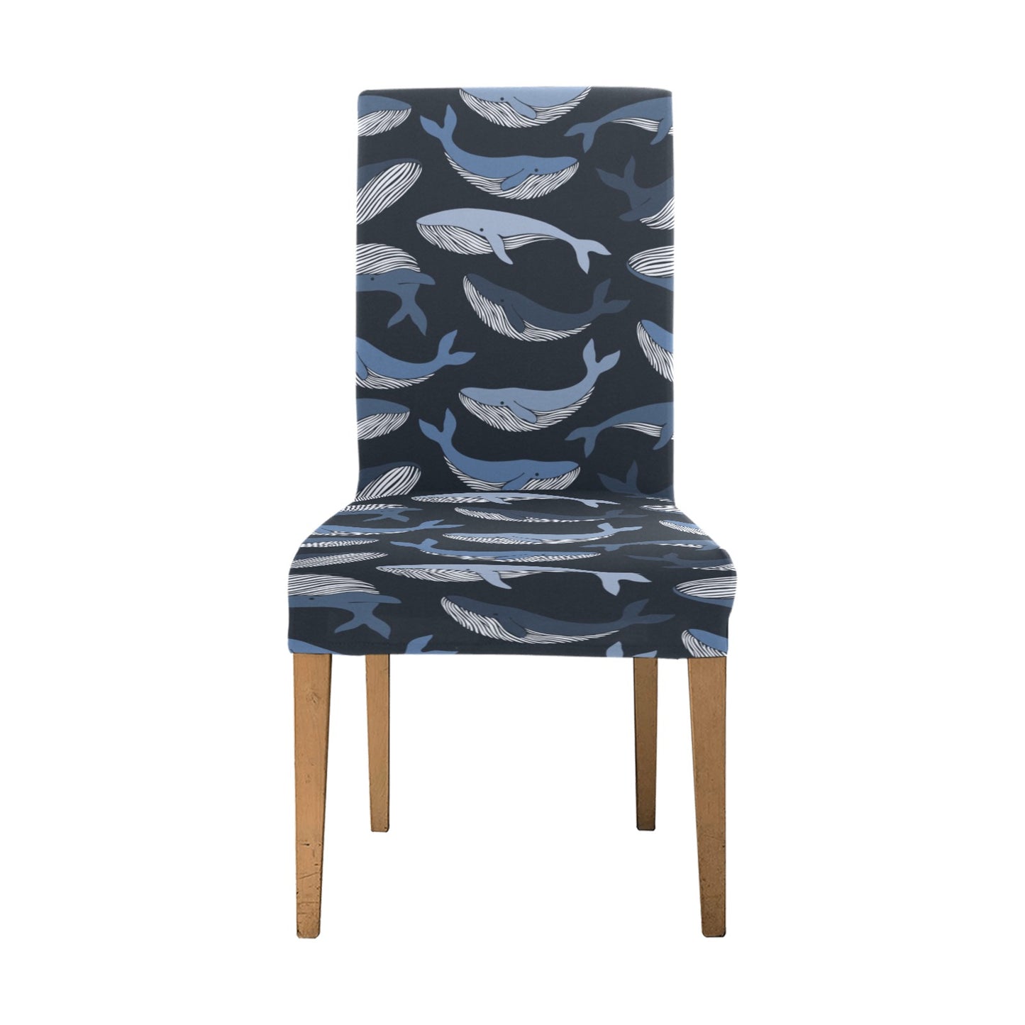 Whale Print Design LKS301 Dining Chair Slipcover