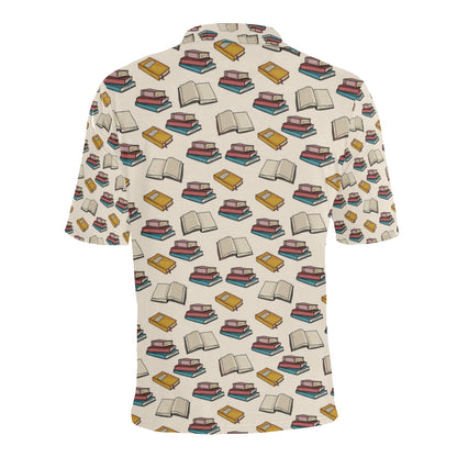 Book Pattern Print Design 04 Men Polo Shirt