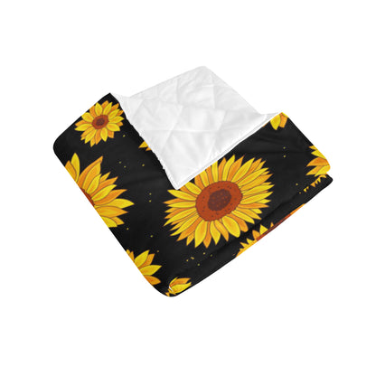 Sunflower Pattern Print Design SF09 Premium Quilt
