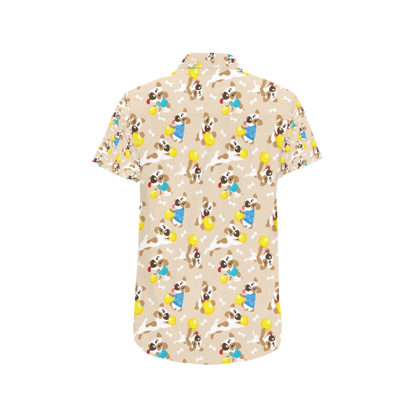 Russell Terriers Cute Print Design LKS304 Men Short Sleeve Button Up Shirt