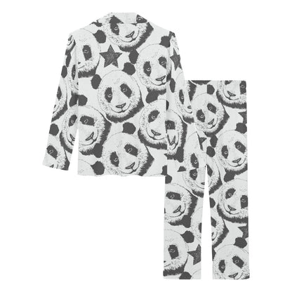Panda Pattern Print Design A02 Women's Long Pajama Set
