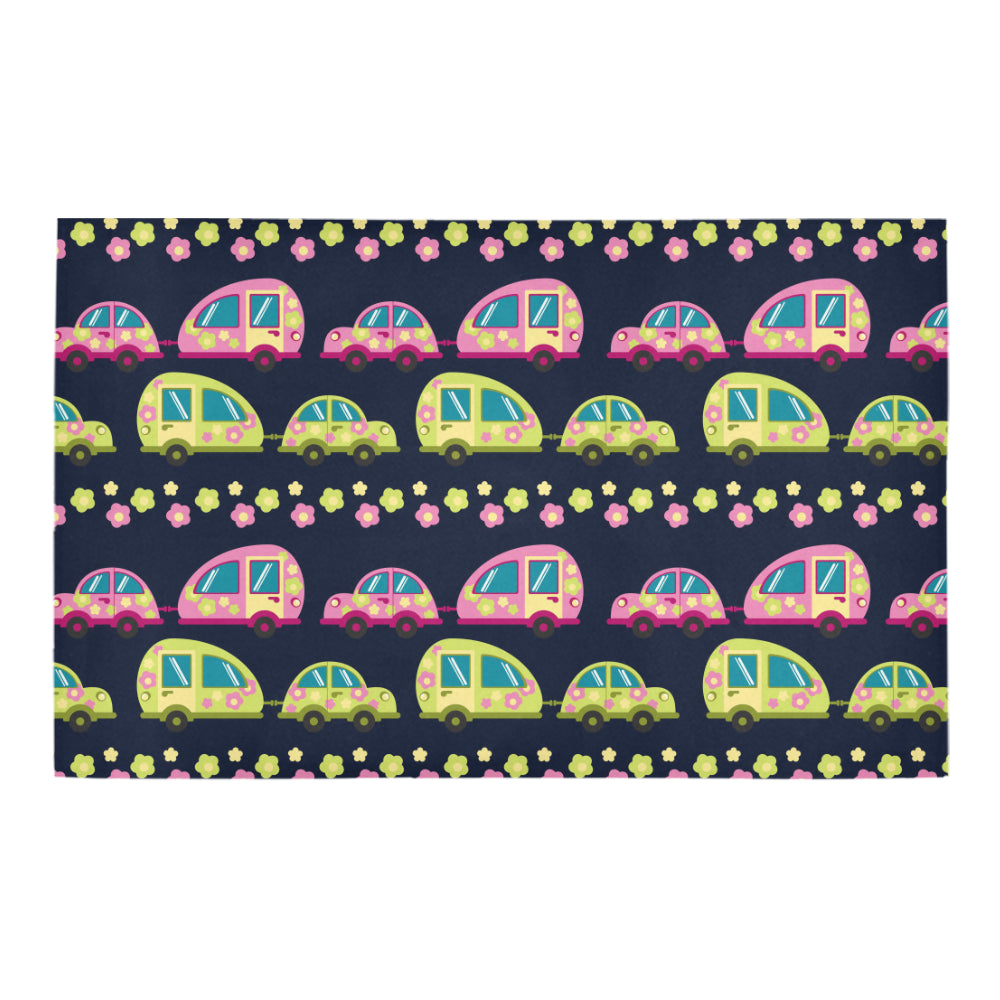 Camper Cute Camping Design No 3 Print Bath Mat