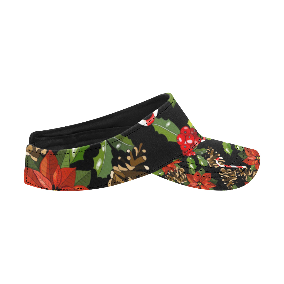 Poinsettia Pattern Print Design POT01 Unisex Sun Visor