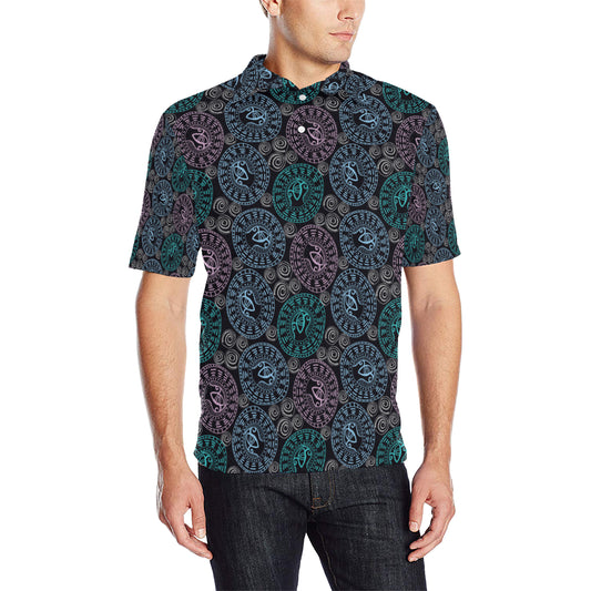 Eye of Horus Ethnic Pattern Men Polo Shirt