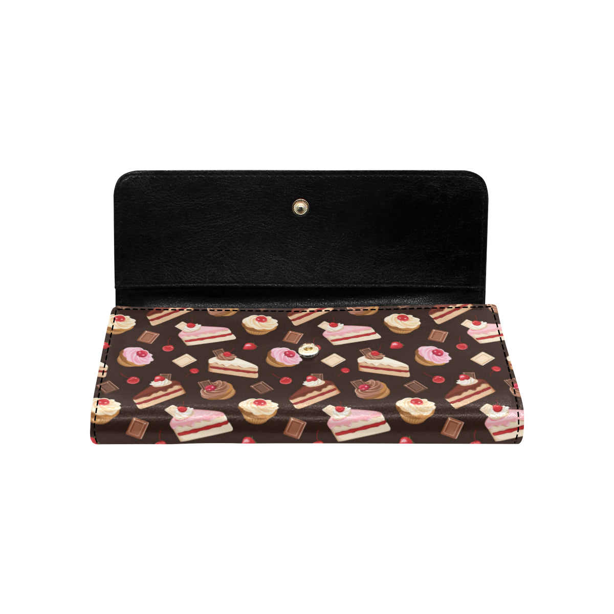 Cake Pattern Print Design 04 Women's Trifold Wallet