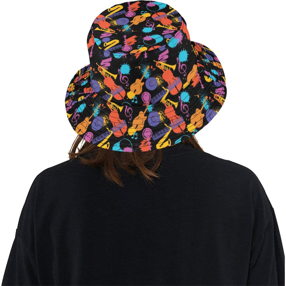 Saxophone Print Design LKS406 Unisex Bucket Hat