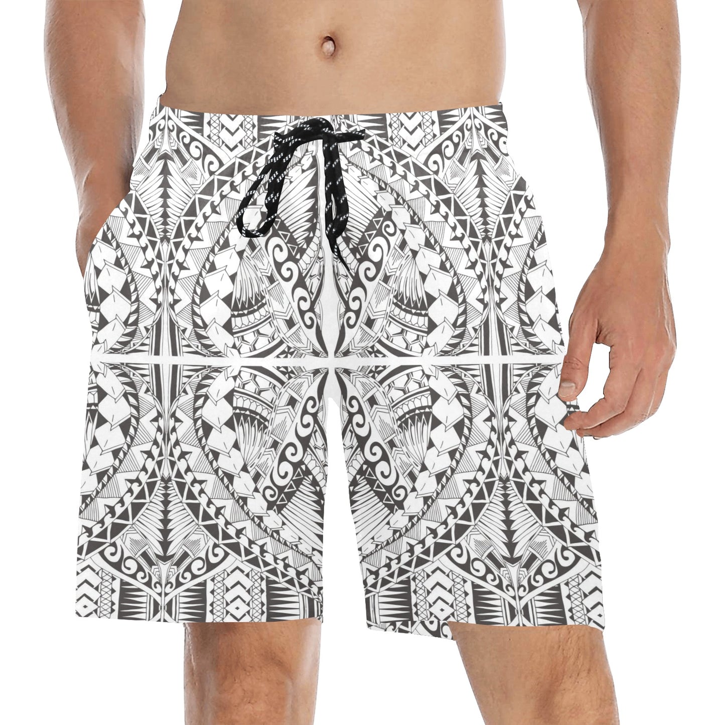 Samoan Style Print Design LKS301 Men's Swim Trunks Beach Shorts